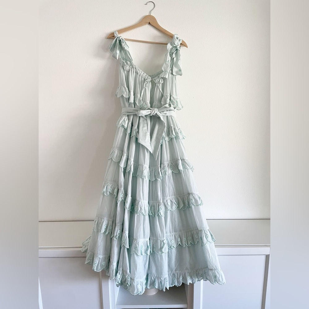 Innika Choo Iva Biig Dress ruffled maxi size two